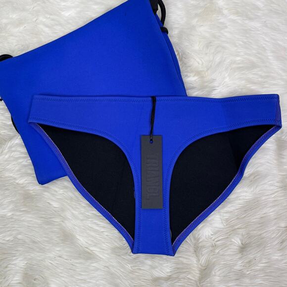 Triangl Penny Wanderlust Blue Bikini Bottom with Bag Size L NWT - Picture 1 of 7